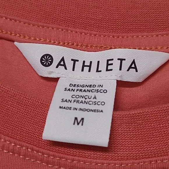 Athleta Pink Muscle Tee Soft Drape Crew Neck used good condition. - Picture 2 of 10